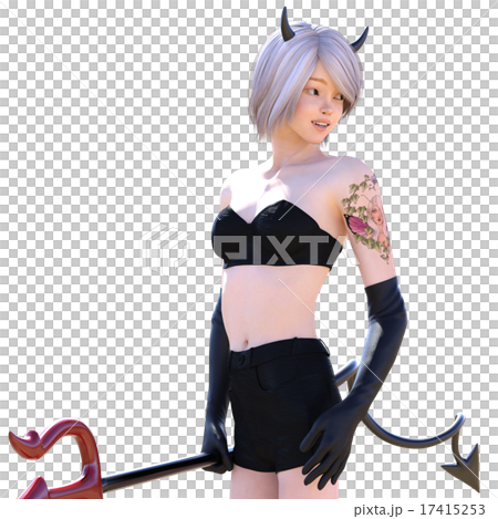 可愛い悪魔　perming3DCGイラスト素材 17415253