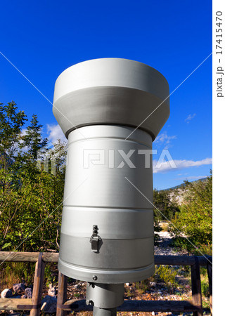 Metallic Rain Gauge in Mountain Metallic Rain Gauge in Mountain 17415470