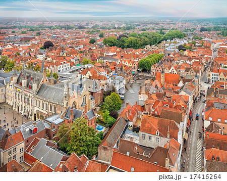 View over Bruges historical old town View over Bruges historical old town 17416264