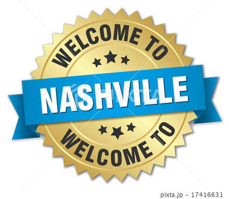 Nashville 3d gold badge with blue ribbon 17416631