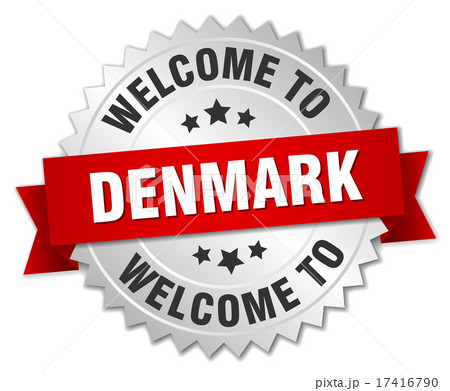 Denmark 3d silver badge with red ribbon Denmark 3d silver badge with red ribbon 17416790