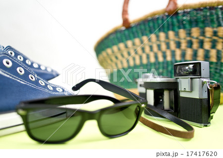 sneaker analogue camera and handbasket sneaker analogue camera and handbasket 17417620