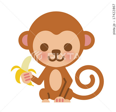 バナナを持った猿 オス のイラスト素材 17422867 Pixta
