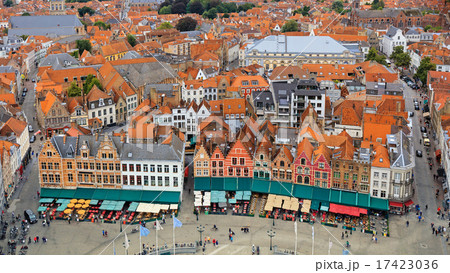 View over Bruges historical old town View over Bruges historical old town 17423036