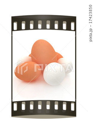Big egg and eggs. The film strip 17423850