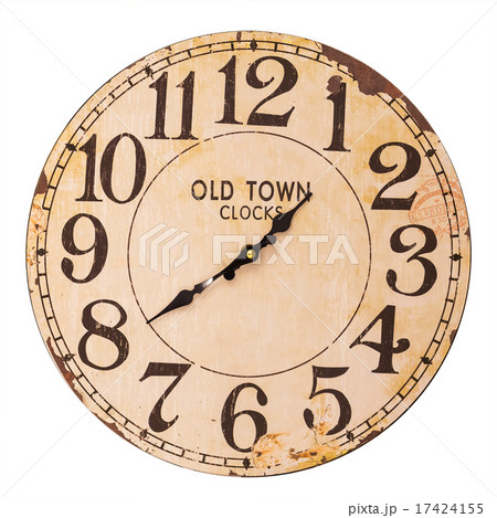 vintage clock isolated on white background 17424155
