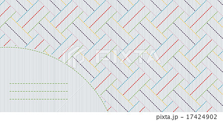 Simple sashiko ornament with copy space for text. Simple sashiko ornament with copy space for text. 17424902