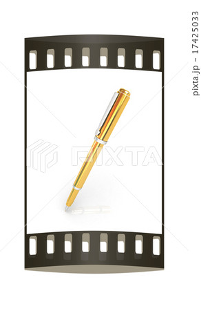 Gold corporate pen design. The film strip 17425033