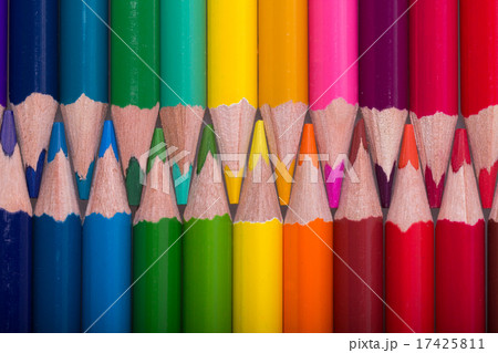 Color pencils background. close up of pencil color Color pencils background. close up of pencil color 17425811