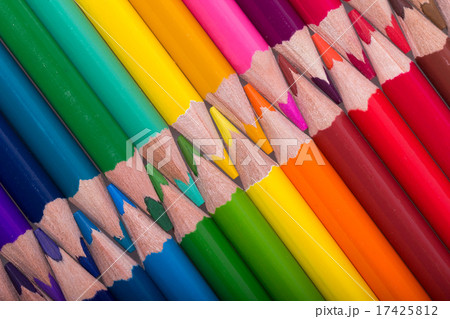 Color pencils background. close up of pencil color Color pencils background. close up of pencil color 17425812
