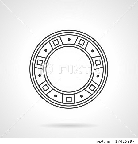 Roller bearing line vector icon Roller bearing line vector icon 17425897
