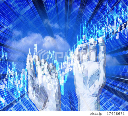 日経平均チャートのイメージを両手で操作 17428671