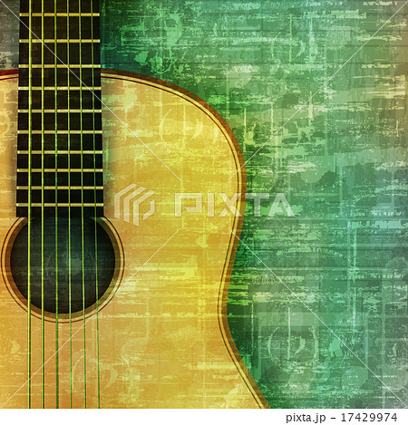 abstract grunge background with acoustic guitar abstract grunge background with acoustic guitar 17429974