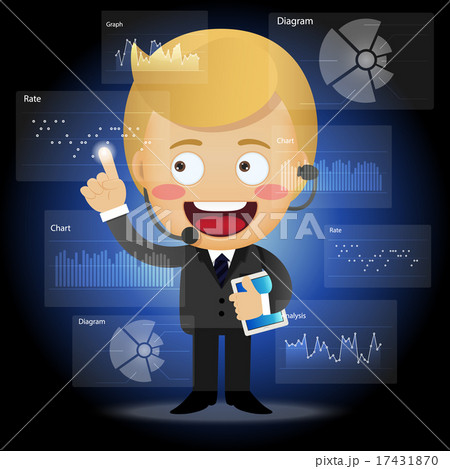 businessman working with data processing 17431870