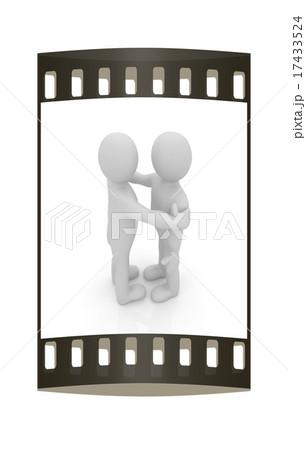3d people hug. The film strip 3d people hug. The film strip 17433524