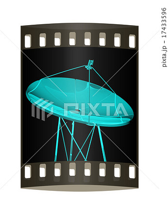 3d satellite Line. The film strip 17433596