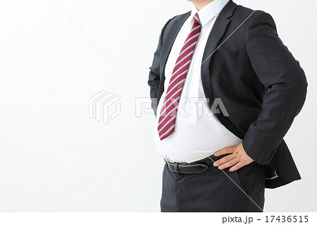 ビジネスマン メタボの写真素材