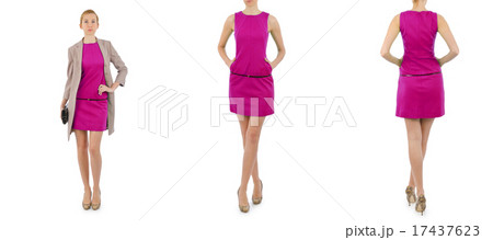 Set of woman dress on white Set of woman dress on white 17437623