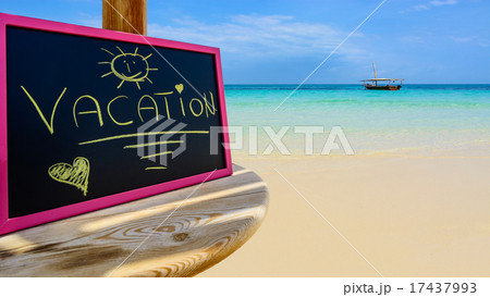 Vacation blackboard Vacation blackboard 17437993