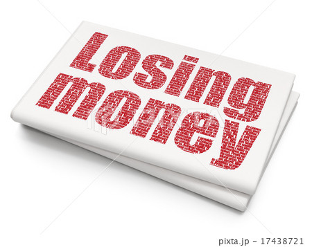 Currency concept: Losing Money on Blank Newspaper background Currency concept: Losing Money on Blank Newspaper background 17438721