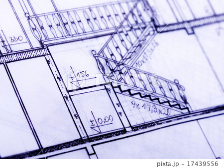 Close up of a blueprint, natural colorful tone Close up of a blueprint, natural colorful tone 17439556