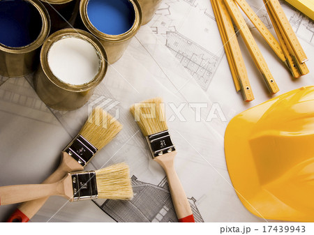 Architecture plans, natural colorful tone 17439943