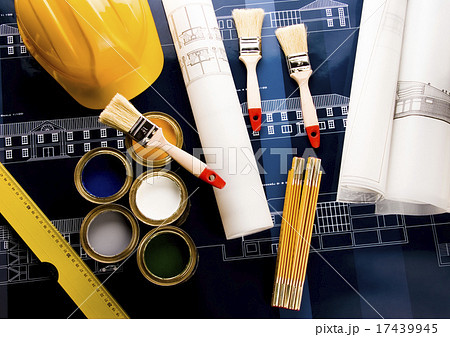 Architecture plans, natural colorful tone 17439945