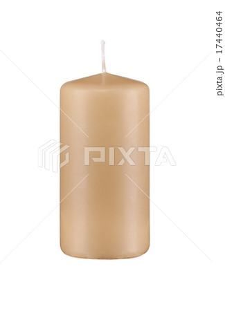 brown candle isolated on a white background 17440464