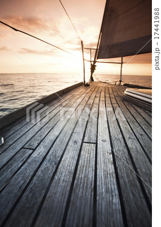 Sailboat in the open sea Sailboat in the open sea 17441988