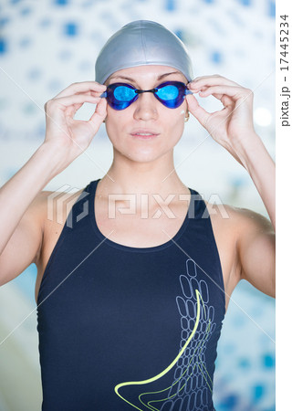 Portrait of a female swimmer 17445234