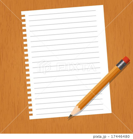 Sheet with lines and a pencil Sheet with lines and a pencil 17446480