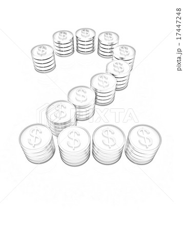 the number "two" of gold coins with dollar sign the number "two" of gold coins with dollar sign 17447248