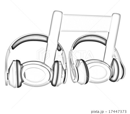 headphones and 3d note 17447373