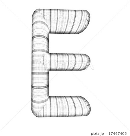 Wooden Alphabet. Letter "E" on a white Wooden Alphabet. Letter "E" on a white 17447406