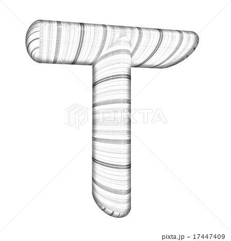 Wooden Alphabet. Letter "T" on a white Wooden Alphabet. Letter "T" on a white 17447409