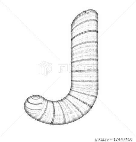 Wooden Alphabet. Letter "J" on a white Wooden Alphabet. Letter "J" on a white 17447410