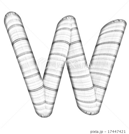 Wooden Alphabet. Letter "W" on a white Wooden Alphabet. Letter "W" on a white 17447421