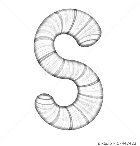 Wooden Alphabet. Letter "S" on a white Wooden Alphabet. Letter "S" on a white 17447422