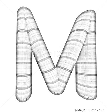 Wooden Alphabet. Letter "M" on a white Wooden Alphabet. Letter "M" on a white 17447423