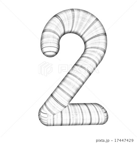 Wooden number "2"- two  on a white. 17447429