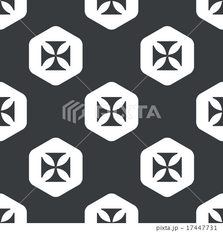 Black hexagon maltese cross pattern 17447731