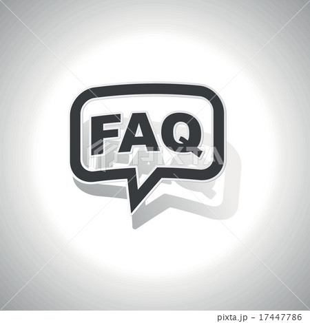 Curved FAQ message icon 17447786