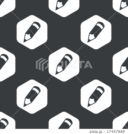 Black hexagon pencil pattern Black hexagon pencil pattern 17447889