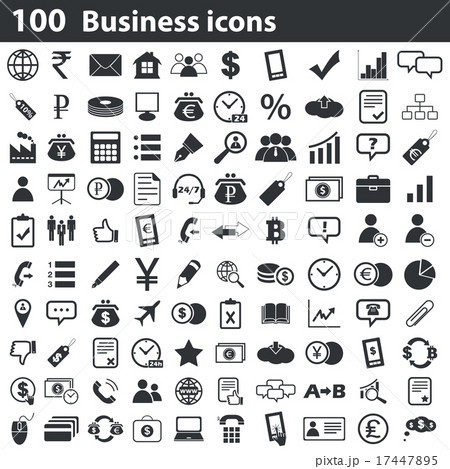 100 business icons set 17447895