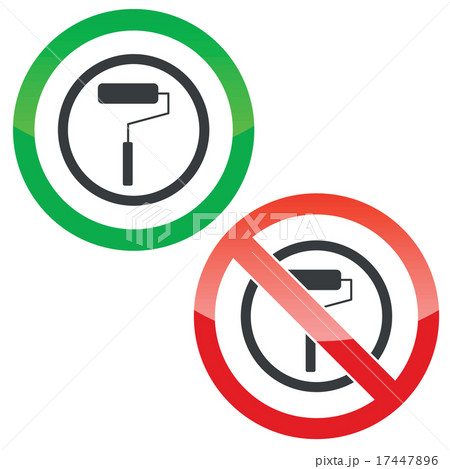 Paint roller permission signs 17447896