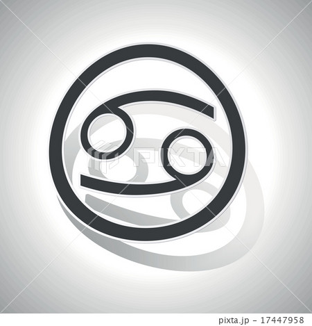 Cancer sign sticker, curved 17447958