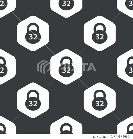 Black hexagon dumbbell pattern 17447960