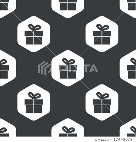 Black hexagon gift pattern 17448078