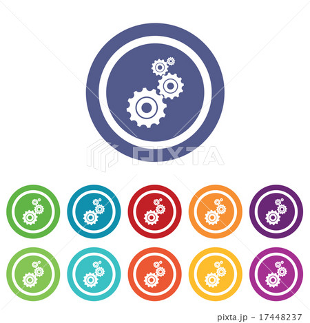Settings signs colored set 17448237
