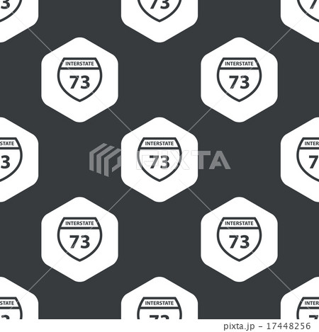 Black hexagon Interstate 73 pattern 17448256